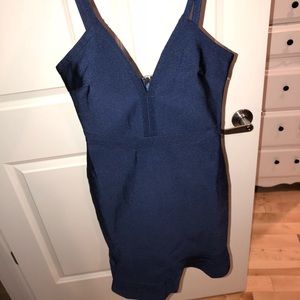 Form fitting navy dress- never worn
